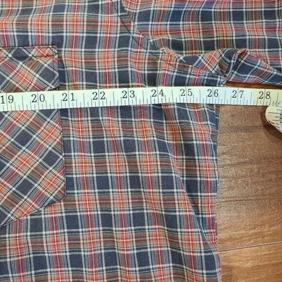 VTG Frontier Shirt Mens XL Retro Country Pearl Snap Plaid Western Cowboy Grandpa - Picture 12 of 12